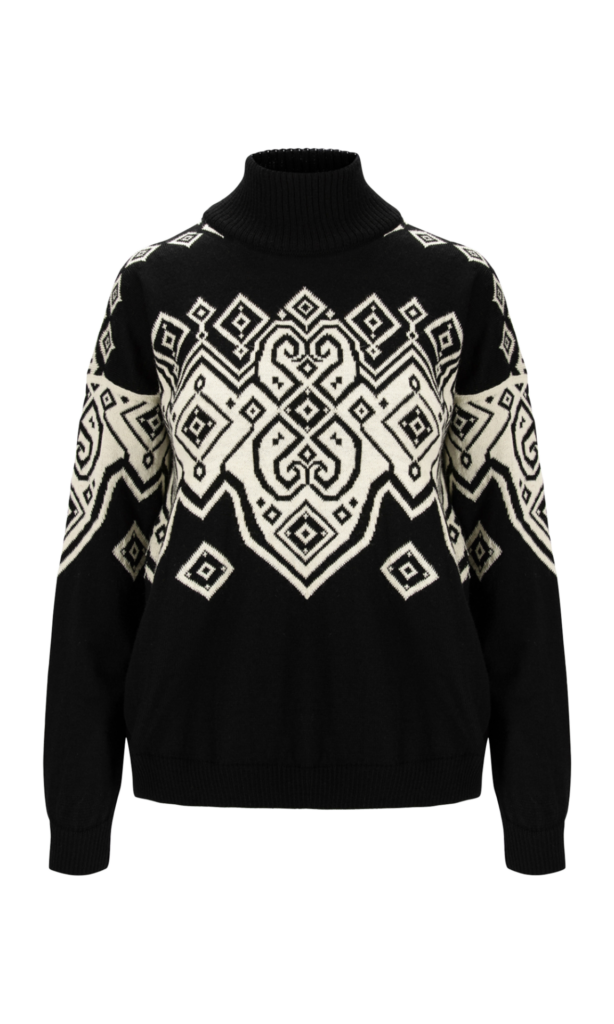 Noorse dames pullover - Falun - Black Offwhite